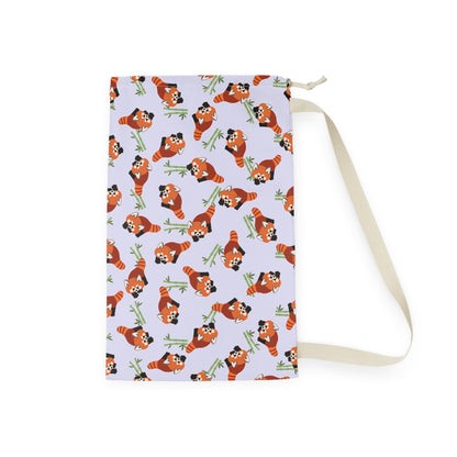Lavender Red Panda Drawstring Bag