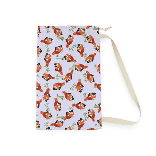 Lavender Red Panda Drawstring Bag