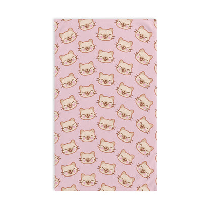 Baby Pink Kitty Kat Hand Towel