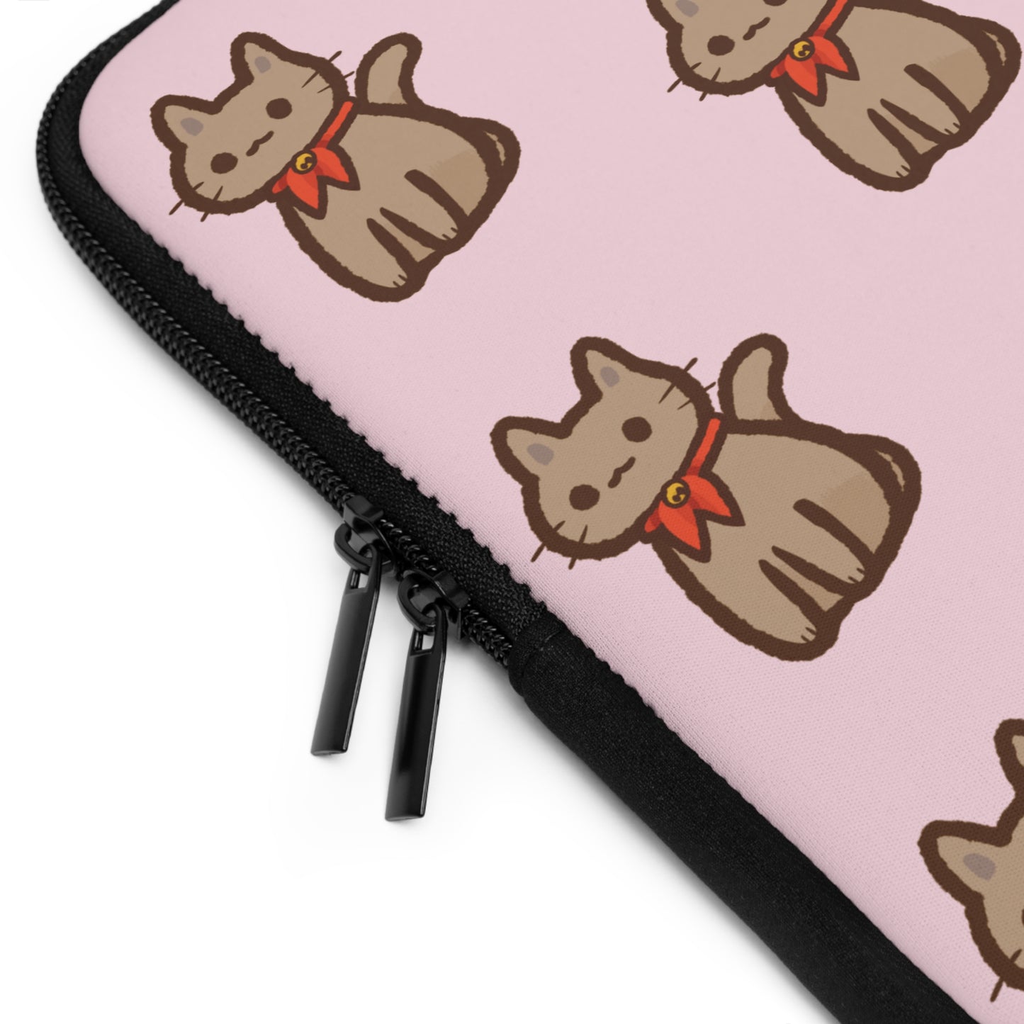 Baby Pink Kitty Kat Laptop Sleeve