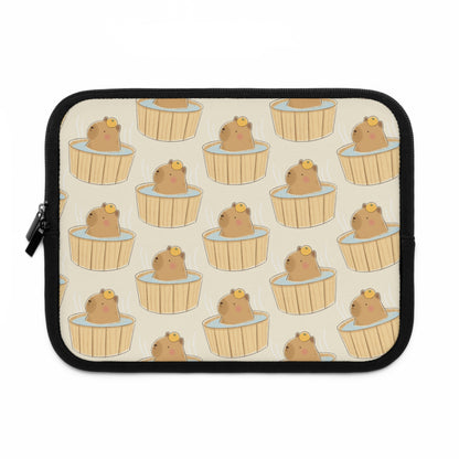 Capybara Bath Laptop Sleeve