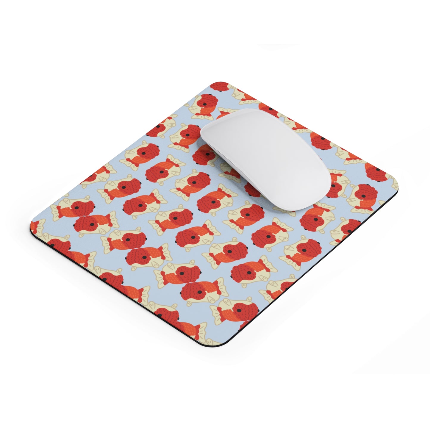 Baby Blue Chubby Goldfish Mouse Pad