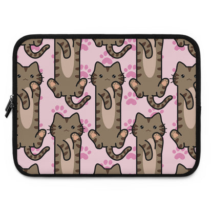 Baby Pink Tabby Cat Laptop Sleeve