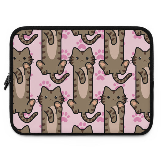 Baby Pink Tabby Cat Laptop Sleeve