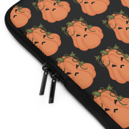 Angry Pumpkin Black Laptop Sleeve