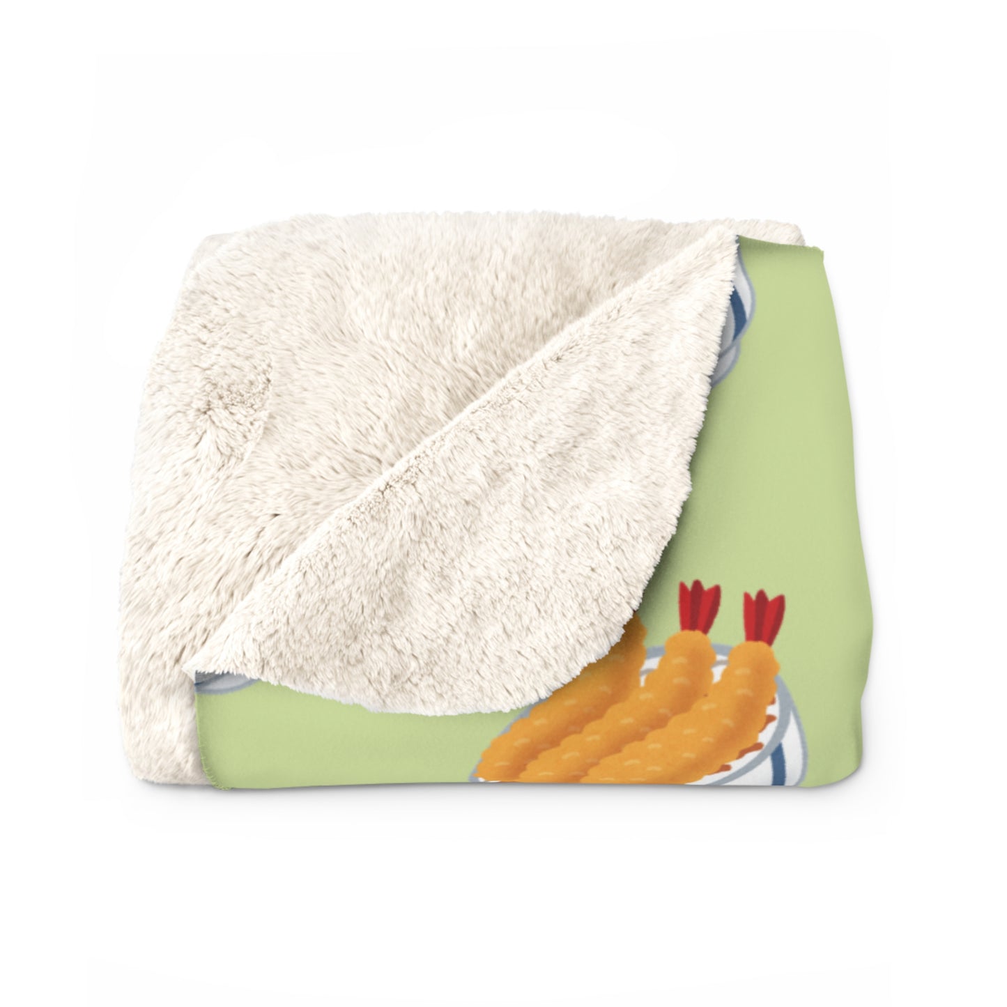 Matcha Green Tempura Cozy Fleece Blanket