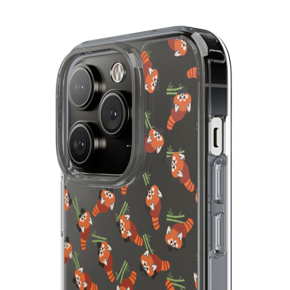 Red Panda Clear Phone Case