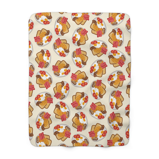English Breakfast Cozy Fleece Blanket