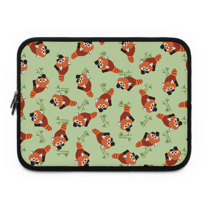 Matcha Green Red Panda Laptop Sleeve