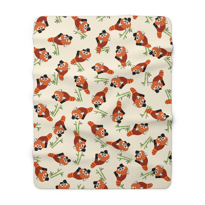 Red Panda Cozy Fleece Blanket