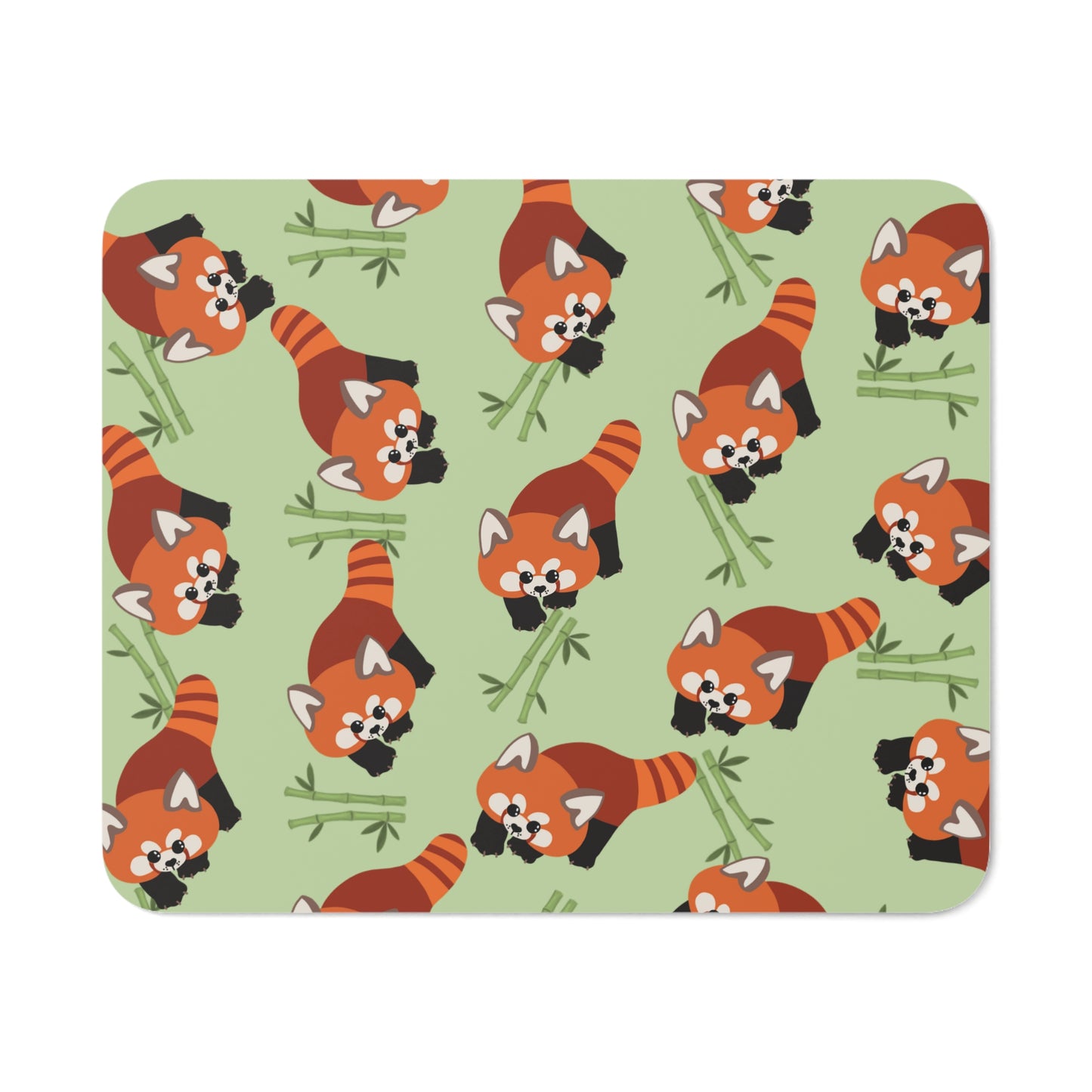 Matcha Green Red Panda Mouse Pad
