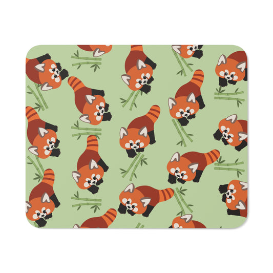 Matcha Green Red Panda Mouse Pad