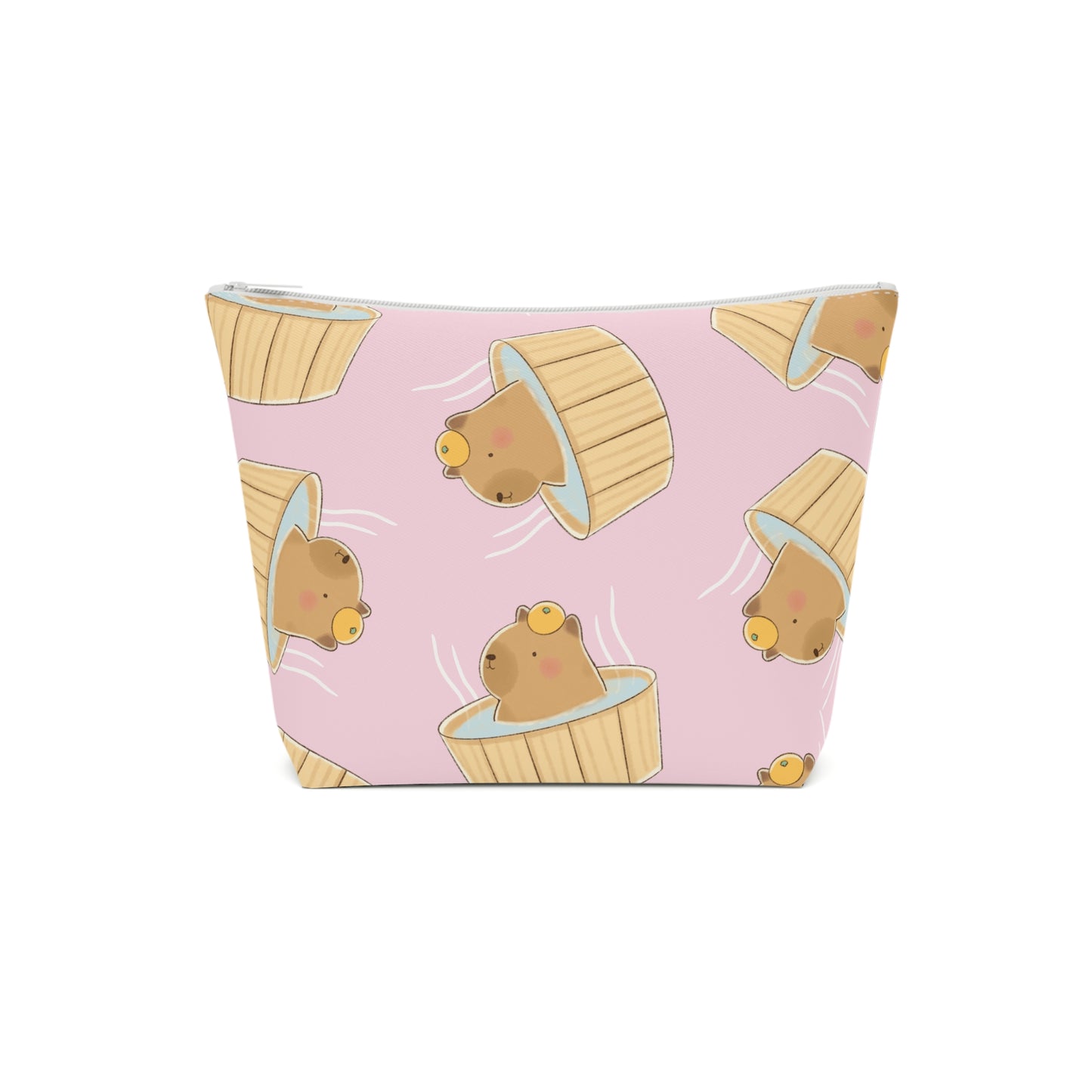 Baby Pink Capybara Bath Cosmetic Bag