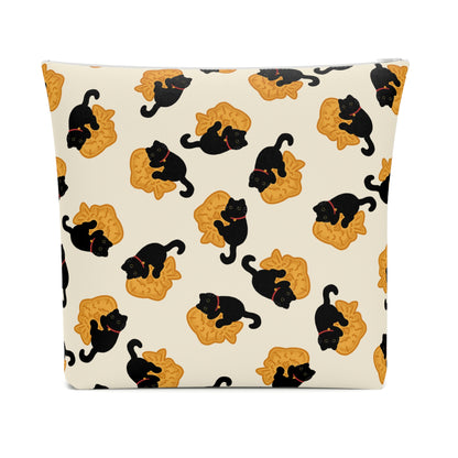 Black Cat Taiyaki Cosmetic Bag