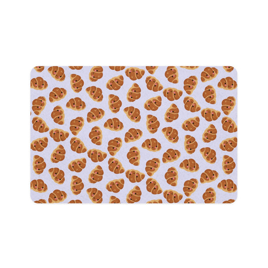 Lavender Blushing Croissant Pet Food Mat