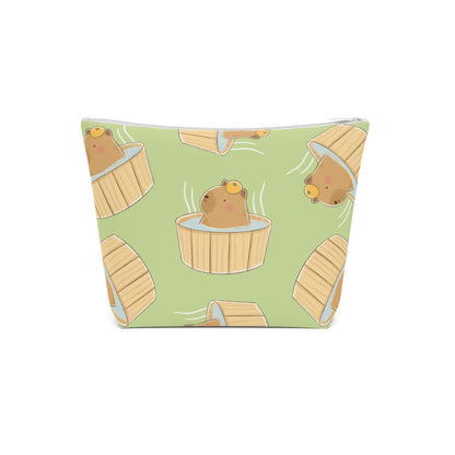 Matcha Green Capybara Bath Cosmetic Bag