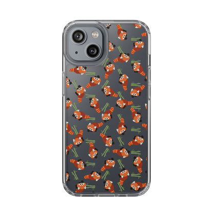 Red Panda Clear Phone Case