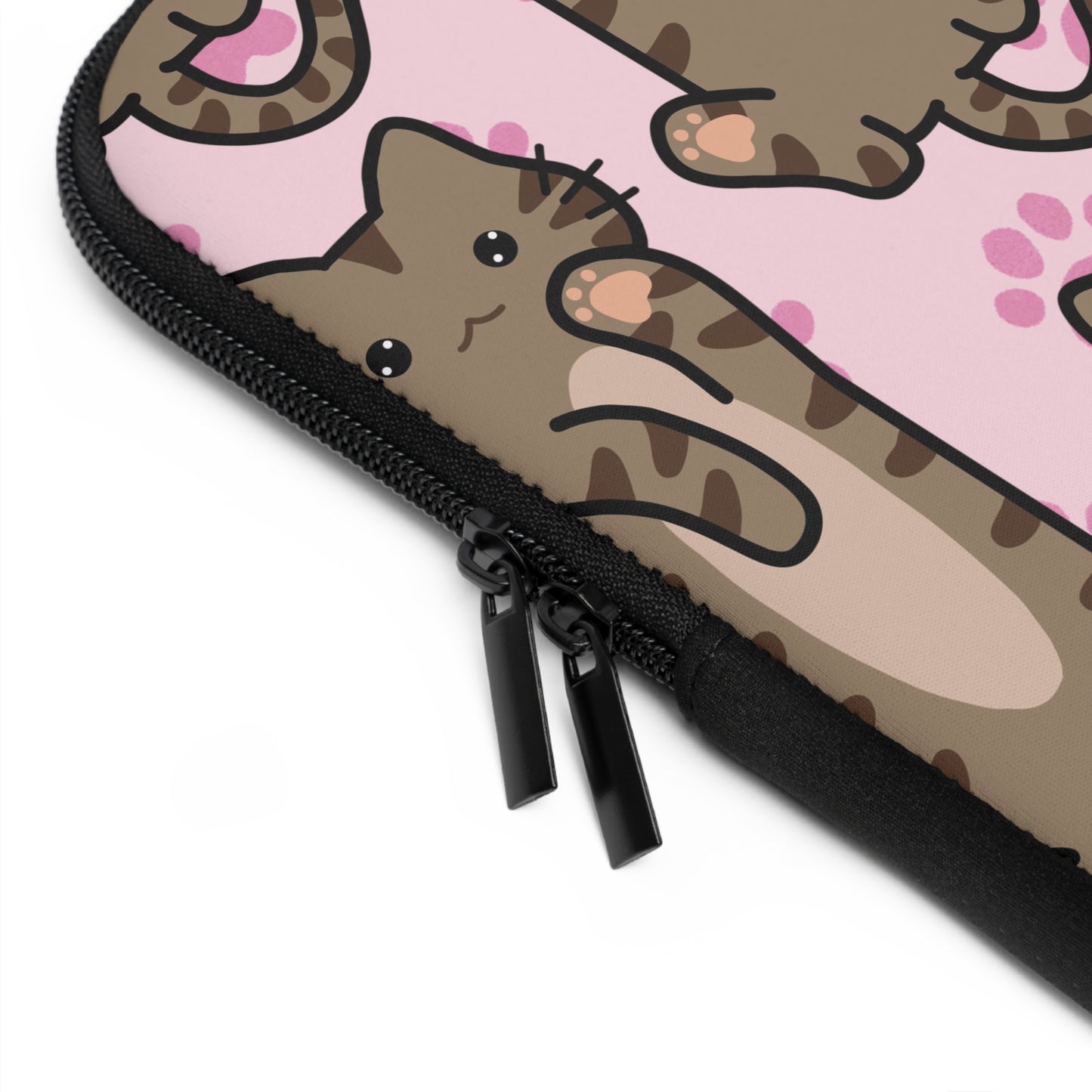 Baby Pink Tabby Cat Laptop Sleeve
