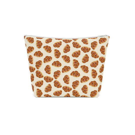 Blushing Croissant Cosmetic Bag