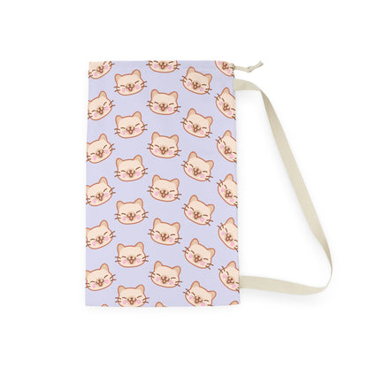 Lavender Kitty Kat Drawstring Bag