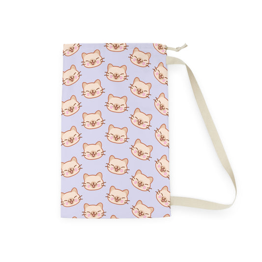 Lavender Kitty Kat Drawstring Bag
