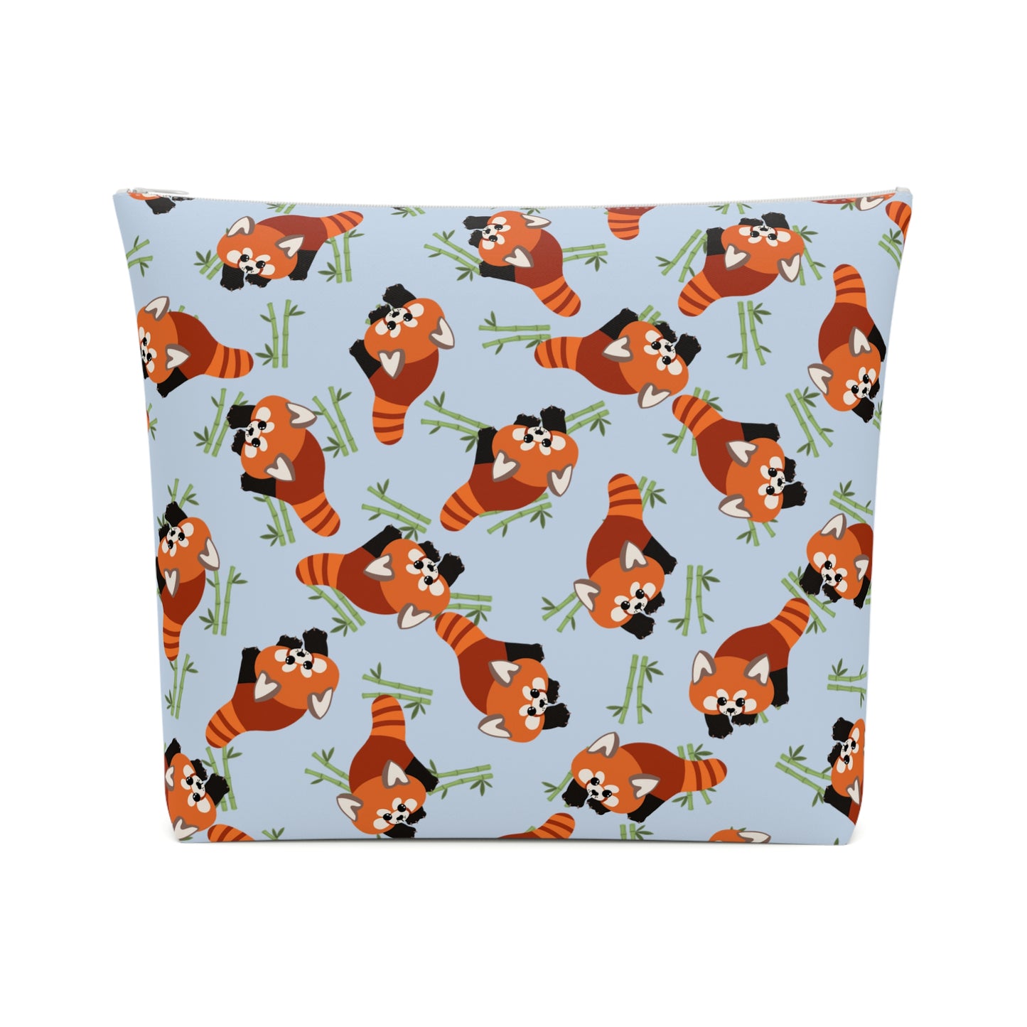 Baby Blue Red Panda Cosmetic Bag
