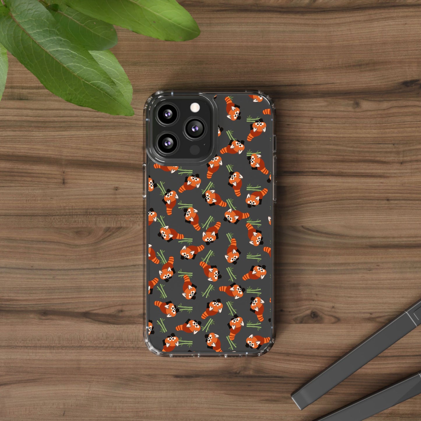 Red Panda Clear Phone Case