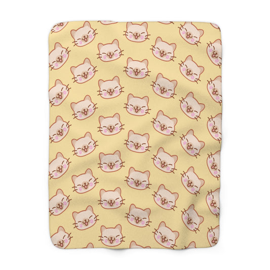 Butter Kitty Kat Cozy Fleece Blanket