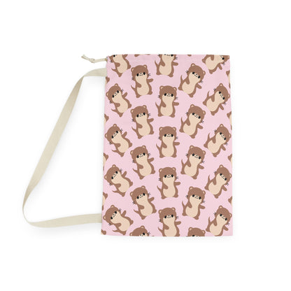 Baby Pink Otter Drawstring Bag