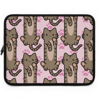 Baby Pink Tabby Cat Laptop Sleeve