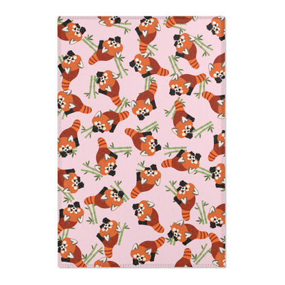 Baby Pink Red Panda Rug