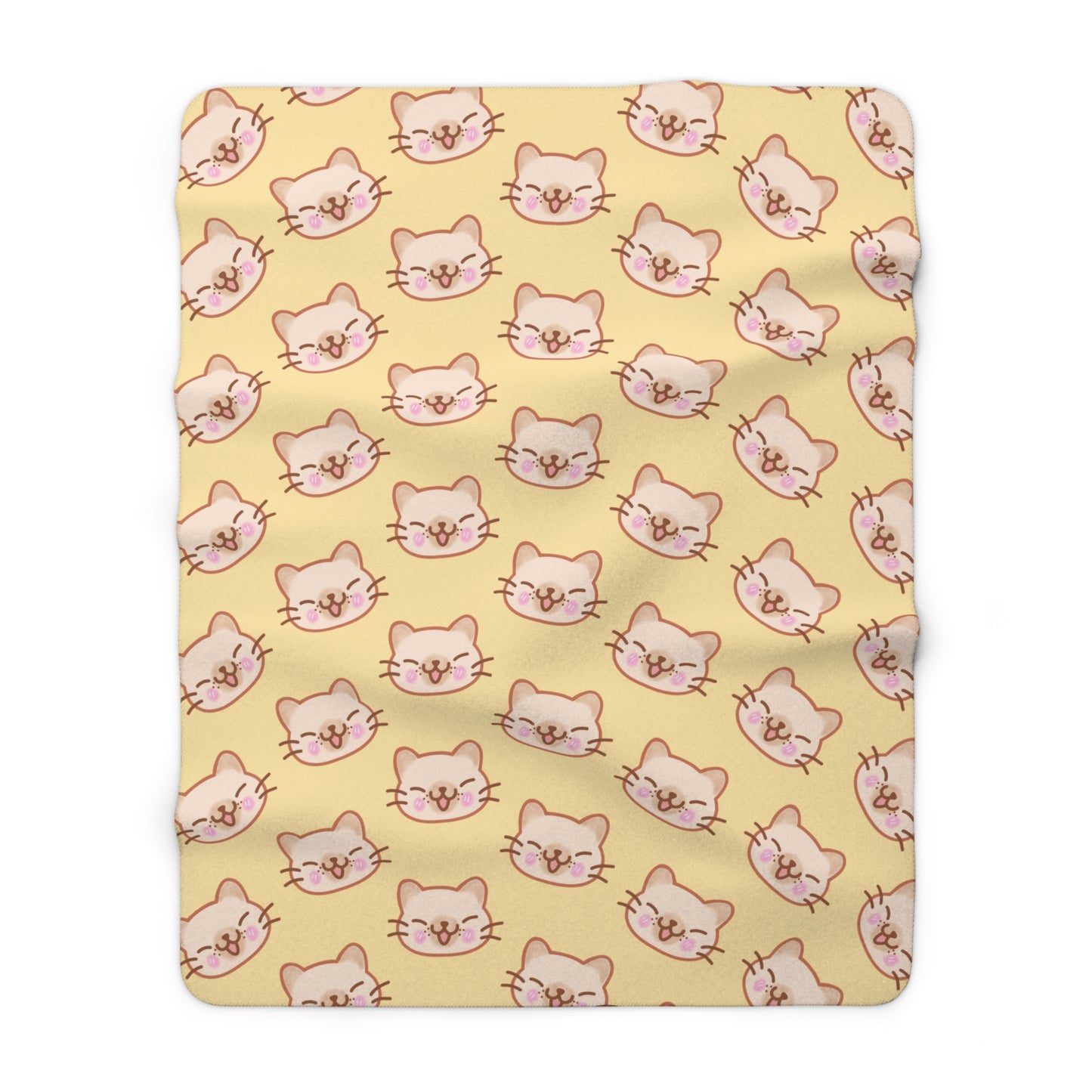 Butter Kitty Kat Cozy Fleece Blanket