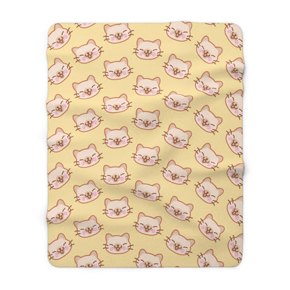Butter Kitty Kat Cozy Fleece Blanket