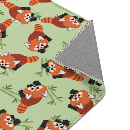 Matcha Green Red Panda Rug