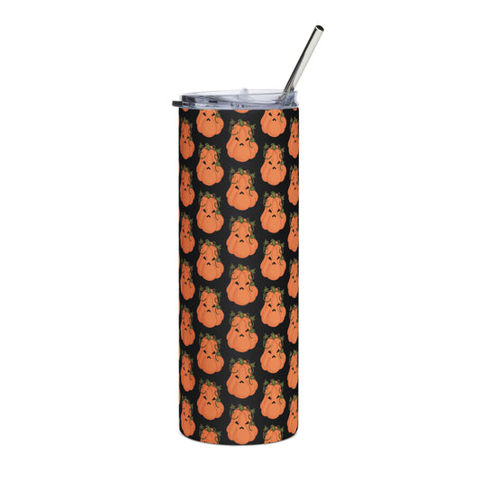 Angry Pumpkin Black Stainless Steel Tumbler, 20oz