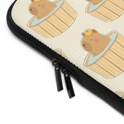 Capybara Bath Laptop Sleeve
