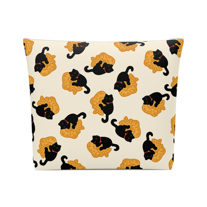 Black Cat Taiyaki Cosmetic Bag