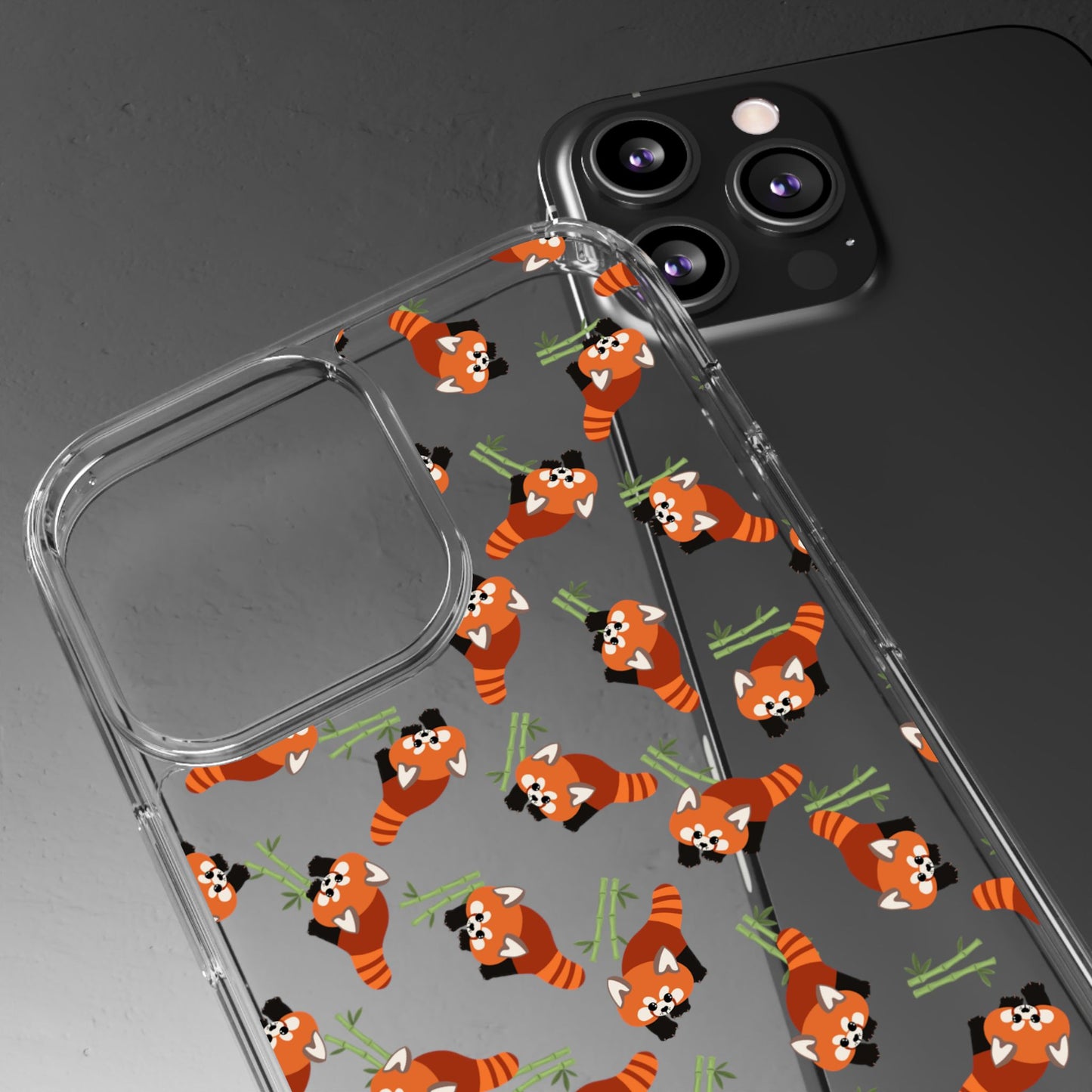 Red Panda Clear Phone Case