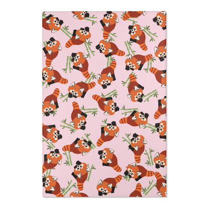 Baby Pink Red Panda Rug