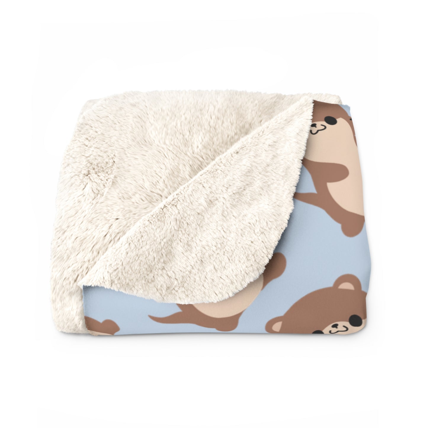 Baby Blue Otter Cozy Fleece Blanket