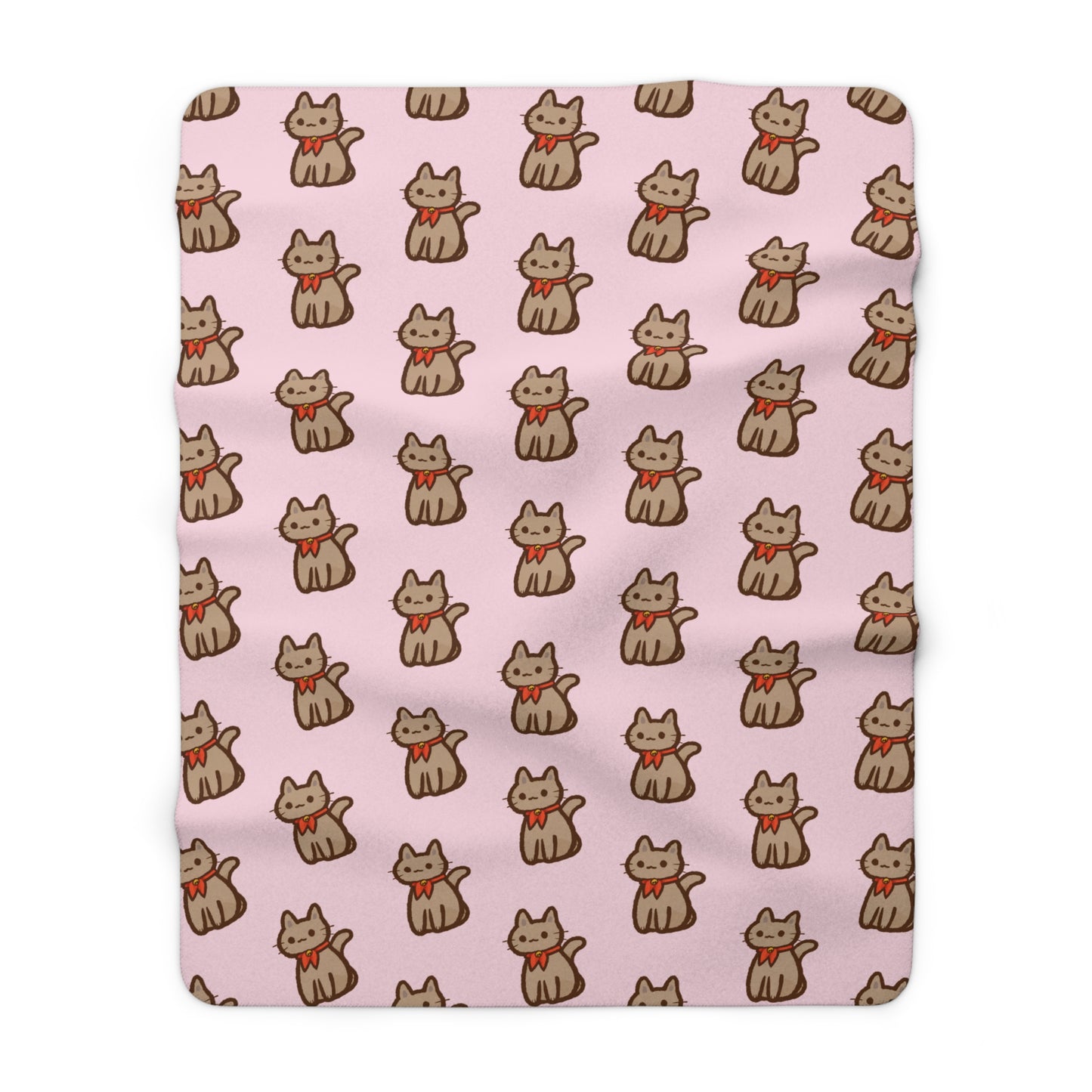 Baby Pink Kitty Kat Cozy Fleece Blanket