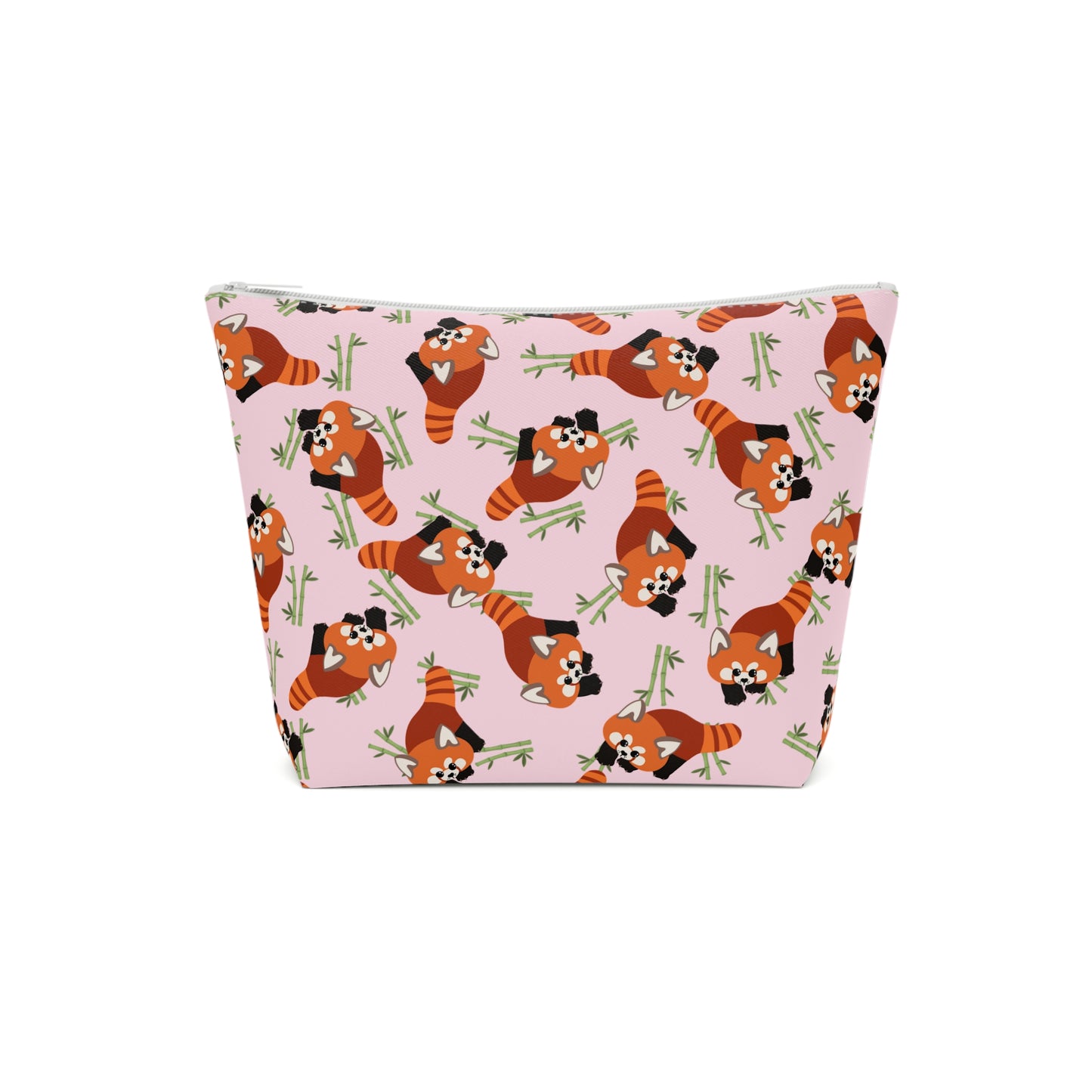 Baby Pink Red Panda Cosmetic Bag