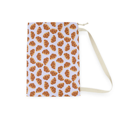 Lavender Blushing Croissant Drawstring Bag
