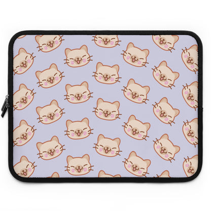 Lavender Kitty Kat Laptop Sleeve
