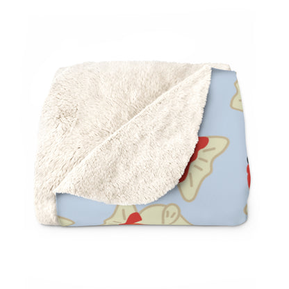 Baby Blue Chubby Goldfish Cozy Fleece Blanket
