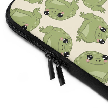 Frog Pattern Laptop Sleeve