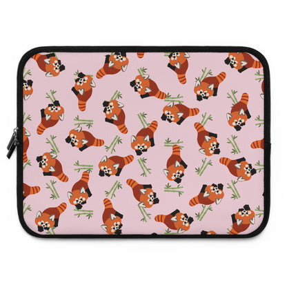 Baby Pink Red Panda Laptop Sleeve
