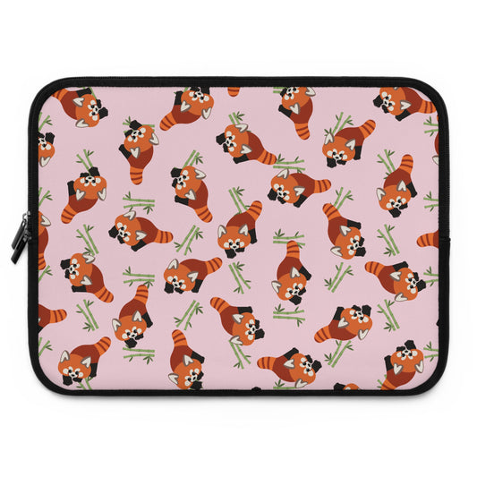 Baby Pink Red Panda Laptop Sleeve