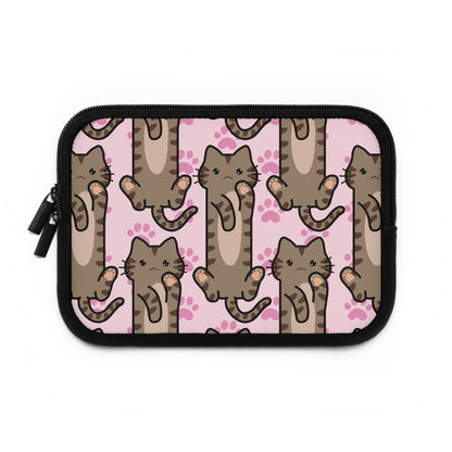 Baby Pink Tabby Cat Laptop Sleeve