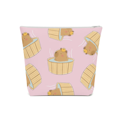 Baby Pink Capybara Bath Cosmetic Bag